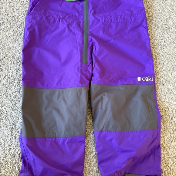 NWT 5T OAKI Kids One Piece Rain Trail Suit - Purple hooded and waterproof! - Picture 4 of 5